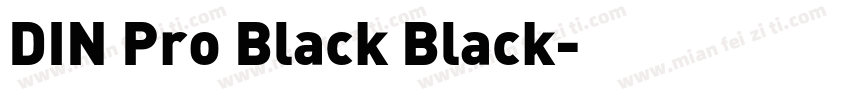 DIN Pro Black Black字体转换